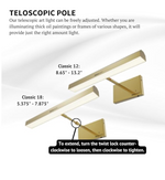 Method Lights Classic 12" - Battery Operated Smart LED Traditional Picture Light