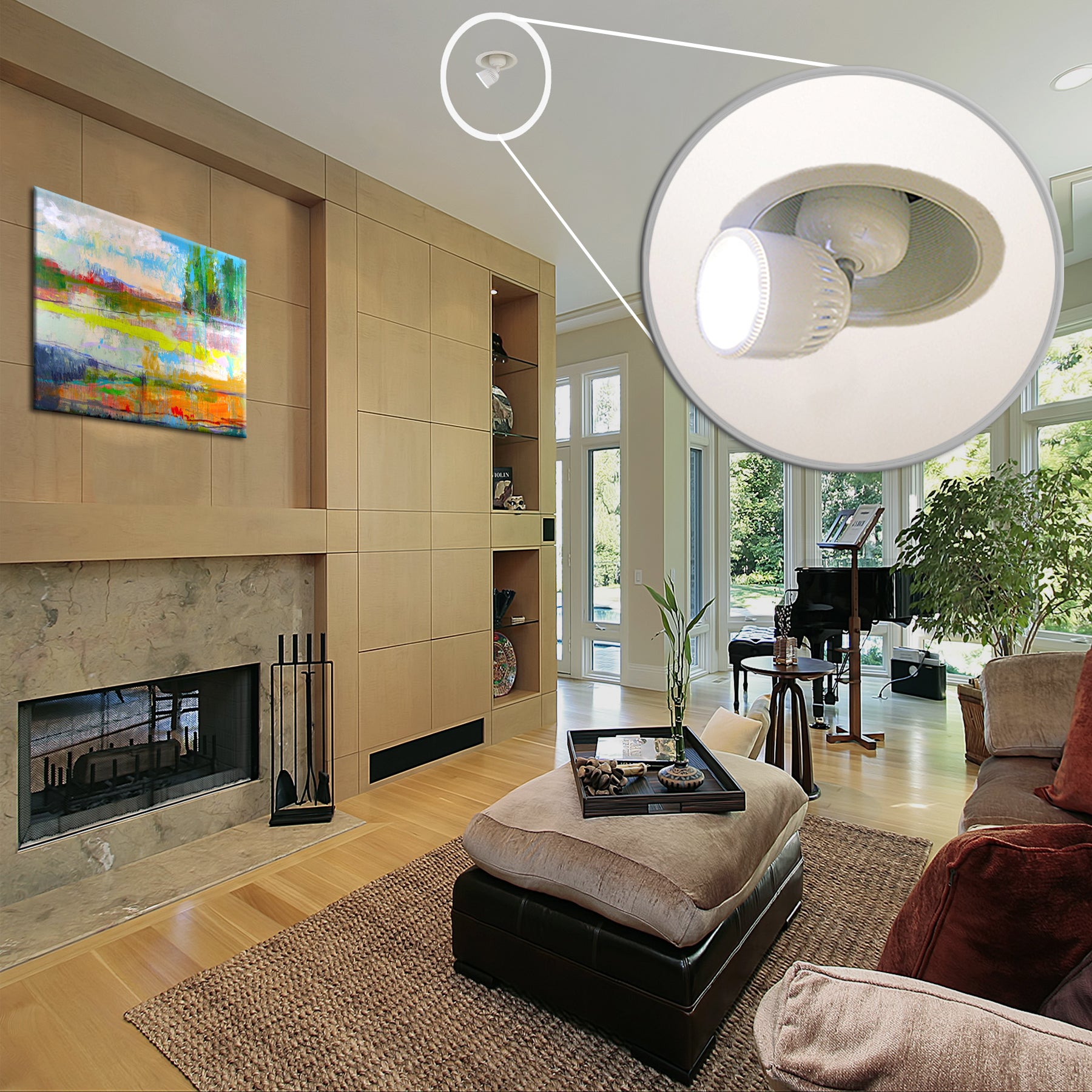 Method Lights Method Lights ML200 Plus Wireless LED Ceiling Mounted Picture Light ...