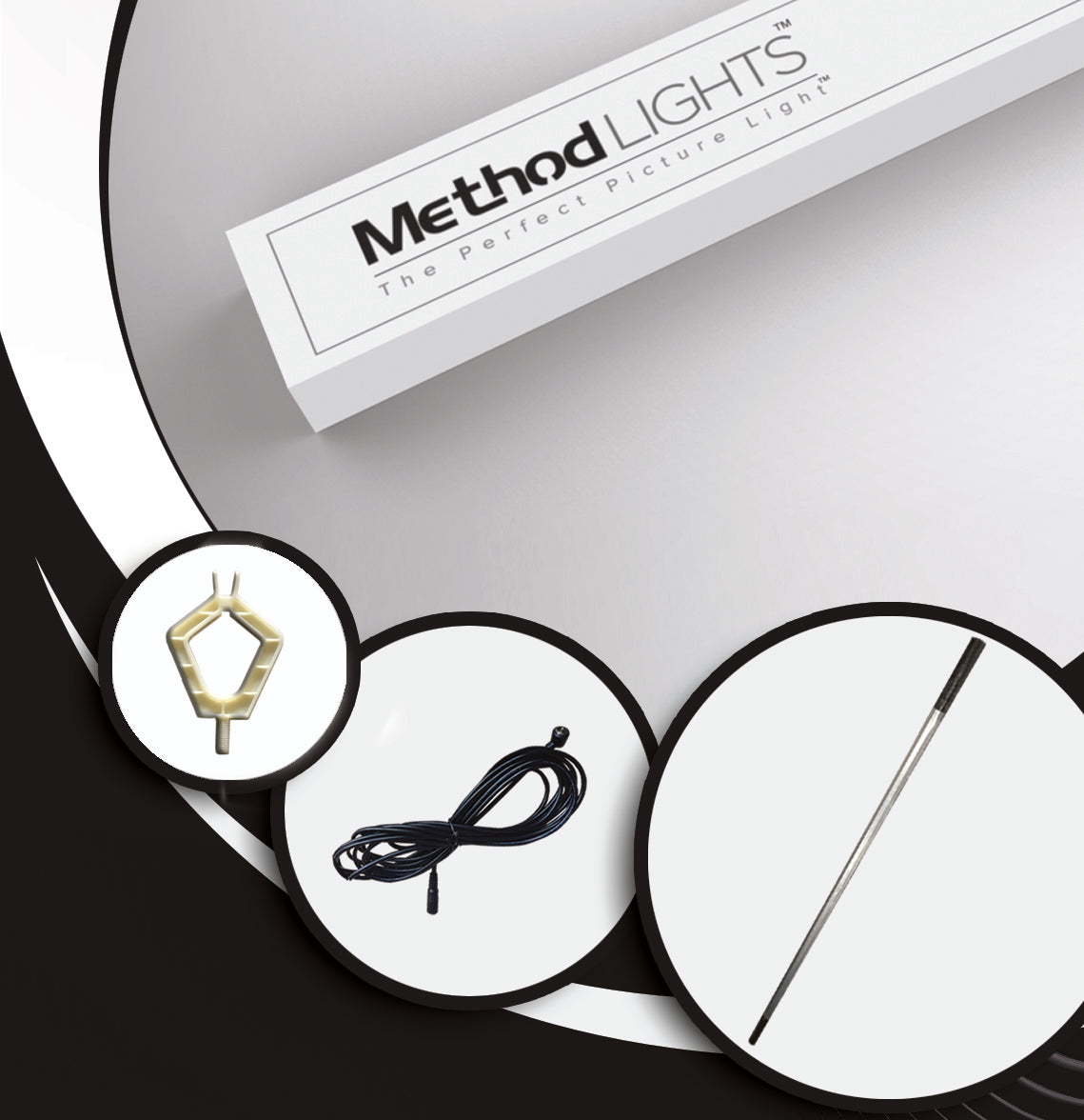 Method Lights Method Lights ML200 Plus Wireless LED Ceiling Mounted Picture Light ...